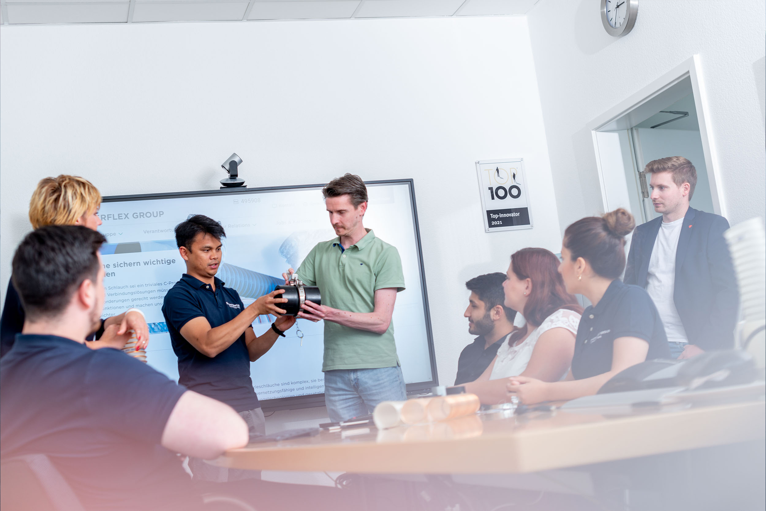 Stimmungsbild: Meeting zur Produktvorstellung bei Masterflex